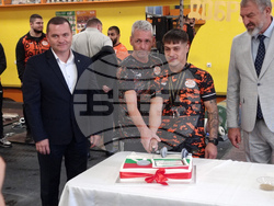 Русе - вдигане на тежести - Дениз Данев - посрещане