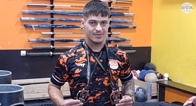 Русе посрещна европейския вицешампион по вдигане на тежести за мъже до 23 години Дениз Данев