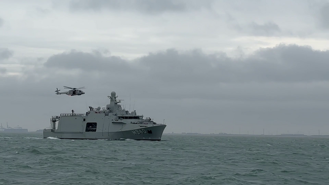 Белга: Първият нов белгийски миночистач пристигна във военноморската база в Зебрюге