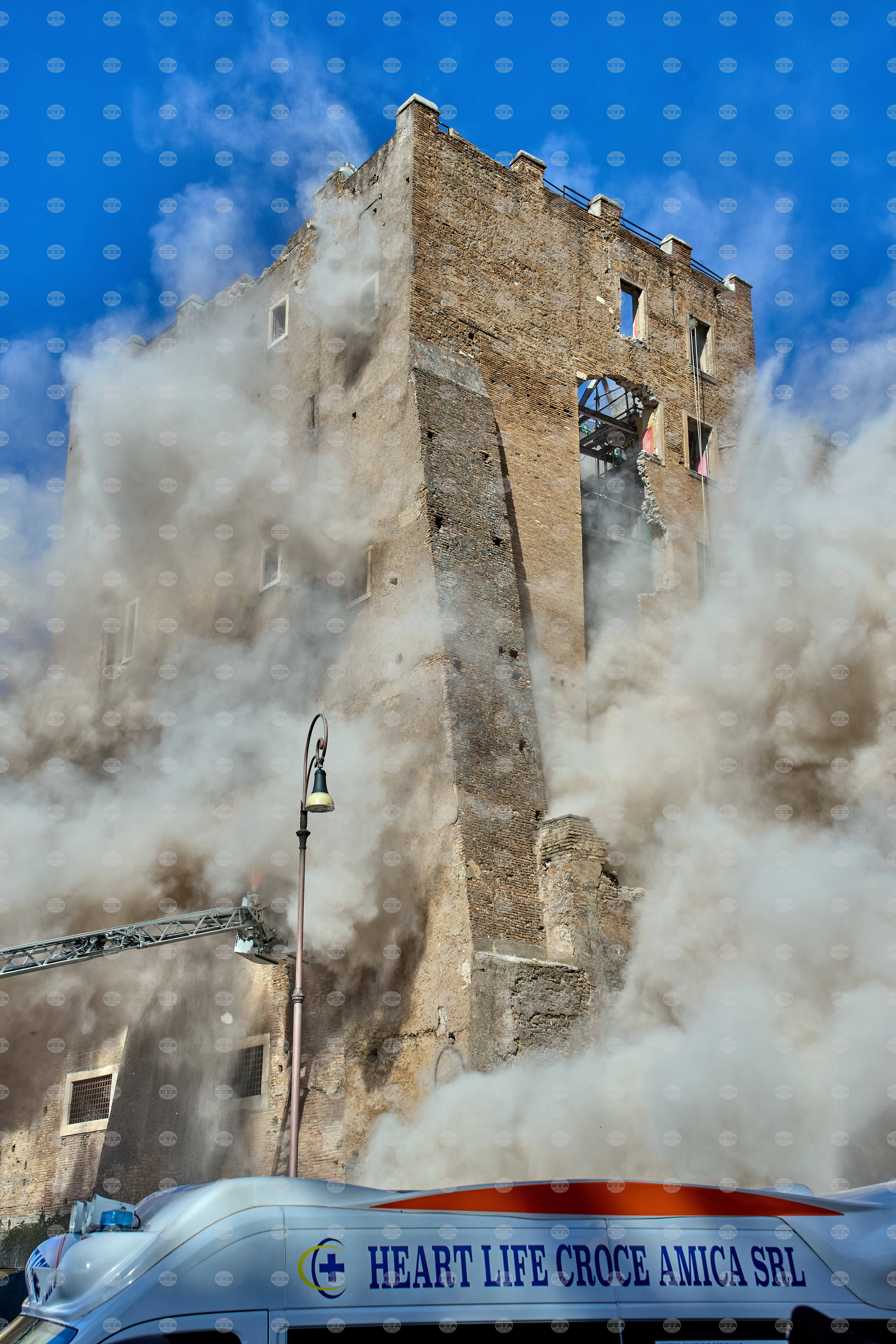 Italy Medieval Tower Collapsed