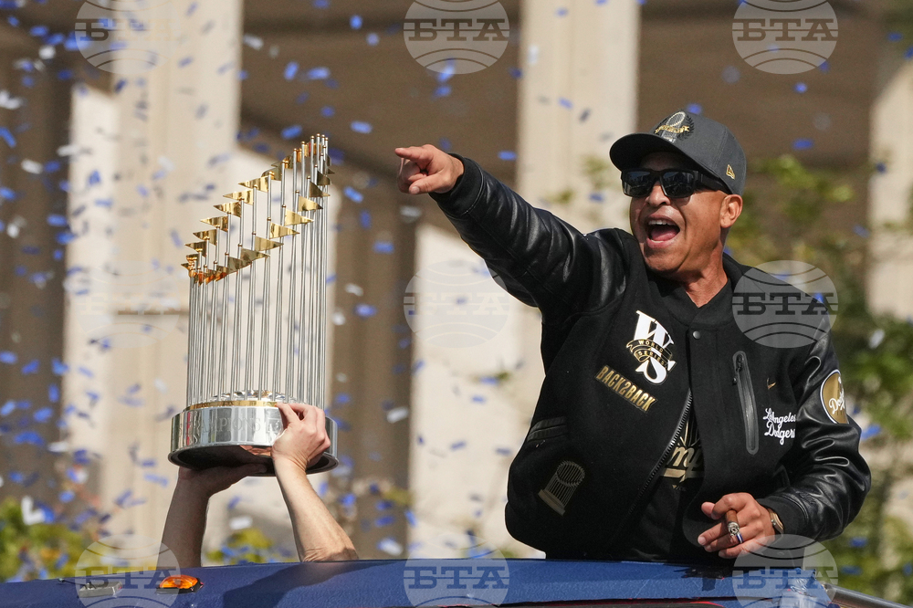 APTOPIX Dodgers Parade Baseball