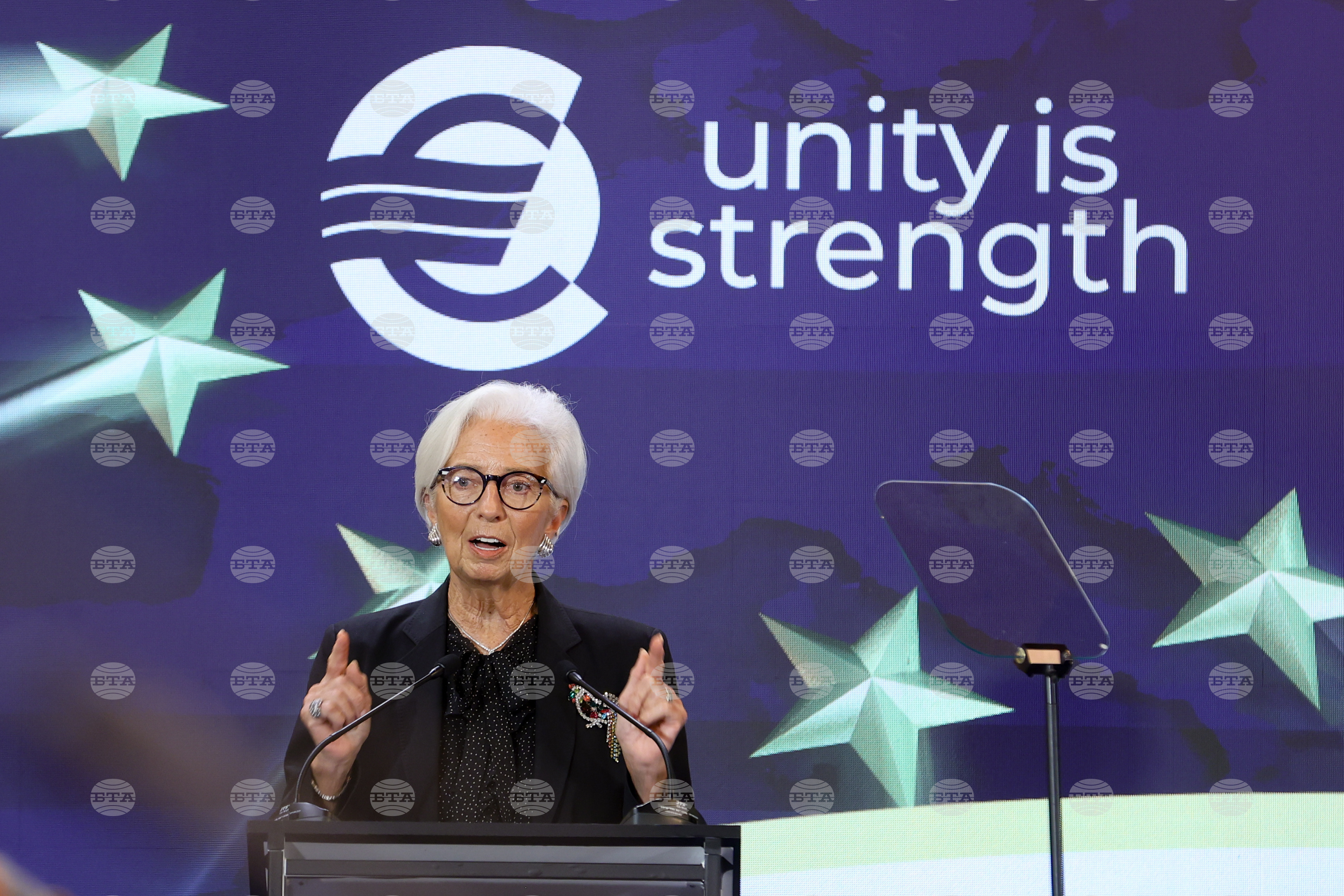 Присъединяването на България към еврото е начало на пътуване, а не край, не се поддавайте на умора от реформите, заяви в София президентът на ЕЦБ Кристин Лагард