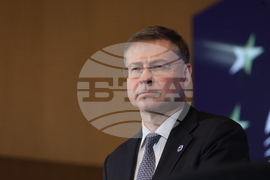 Теменужка Петкова - Валдис Домбровскис - пресконференция