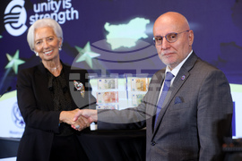 Резиденция Бояна - Кристин Лагард - Димитър Радев - пресконференция