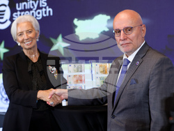 Резиденция Бояна - Кристин Лагард - Димитър Радев - пресконференция