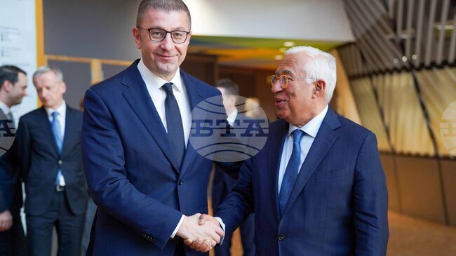 North Macedonia's PM Meets with European Council President