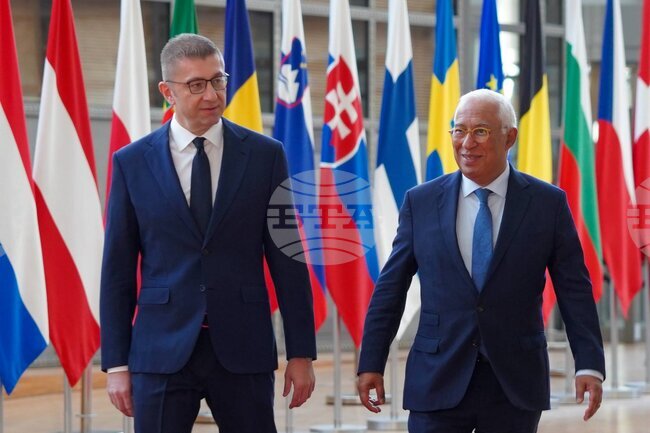 Християн Мицкоски се е срещнал с председателя на Европейския съвет Антонио Коща