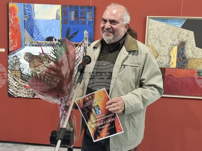 Живописецът Румен Атанасов е носител на наградата „Свети Пимен Зограф“ на Дружеството на плевенските художници