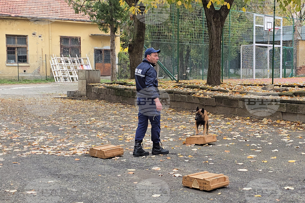 Ловеч - Детско полицейско управление - занятие със служебно куче