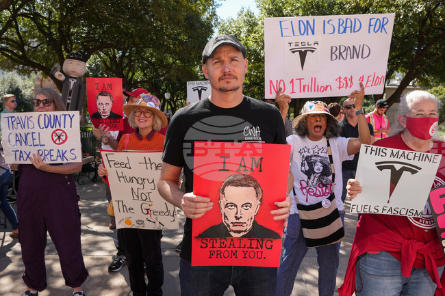 Texas Tesla Elon Musk Protest