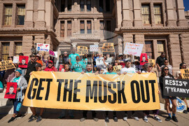 Texas Tesla Elon Musk Protest