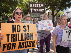 Texas Tesla Elon Musk Protest