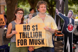Texas Tesla Elon Musk Protest