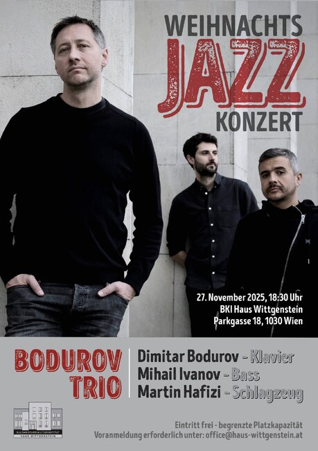 Българското джаз трио "Бодуров" ще изнесе коледен джаз концерт във Виена днес