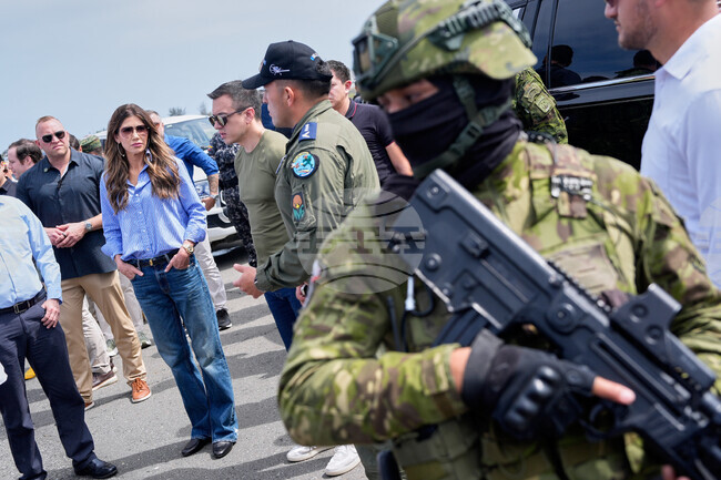 APTOPIX Ecuador US Noem