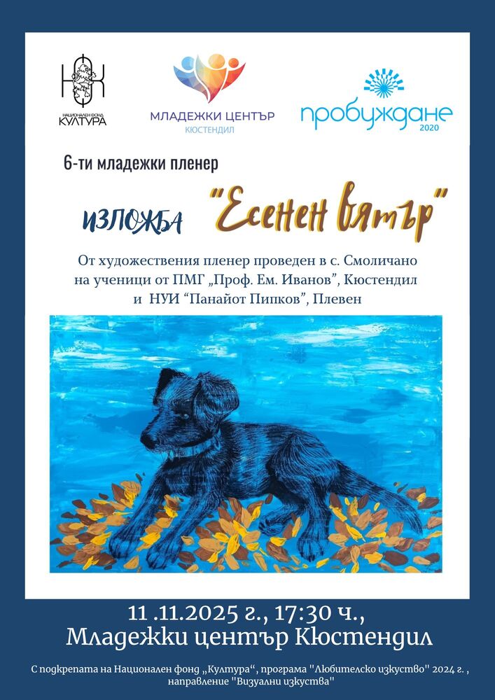 НЧ „Пробуждане 2020“: Изложба на творбите от Шестия младежки художествен пленер „Есенен вятър“