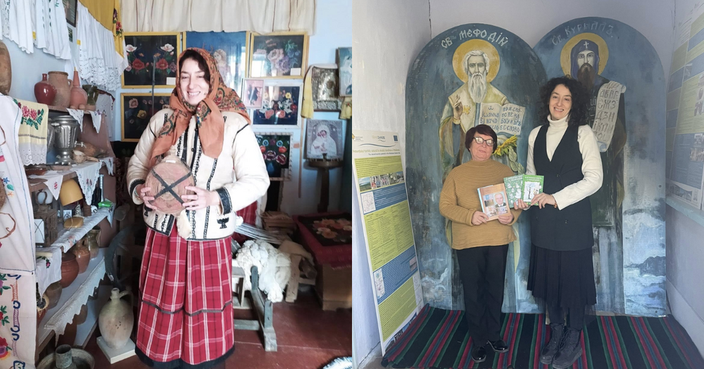 Българската изследователка Владислава Спасова събира материали за национален проект в музея на българското село Кортен, Молдова