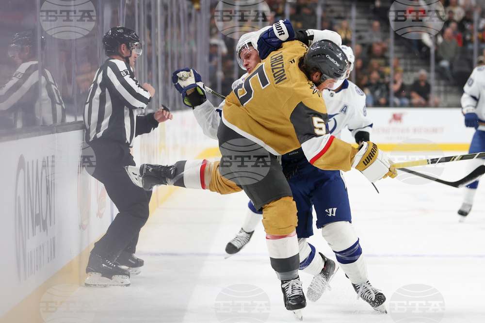 APTOPIX Lightning Golden Knights Hockey