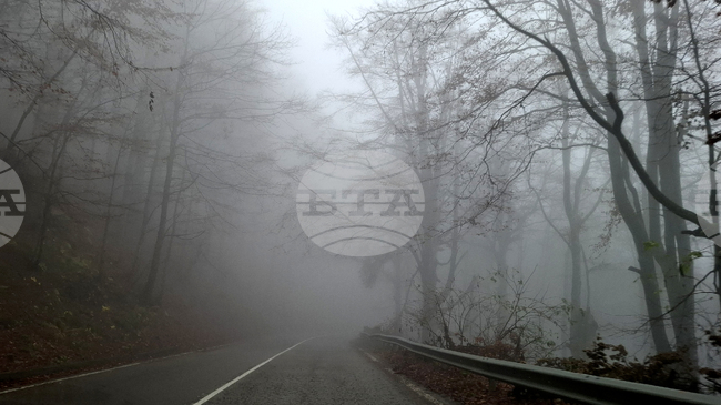 Заради мъгла е намалена видимостта в областите Видин, Монтана, Плевен, като и в градовете Ловеч, Попово и Русе