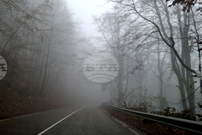 Заради мъгла е намалена видимостта в областите Видин, Монтана, Плевен, като и в градовете Ловеч, Попово и Русе