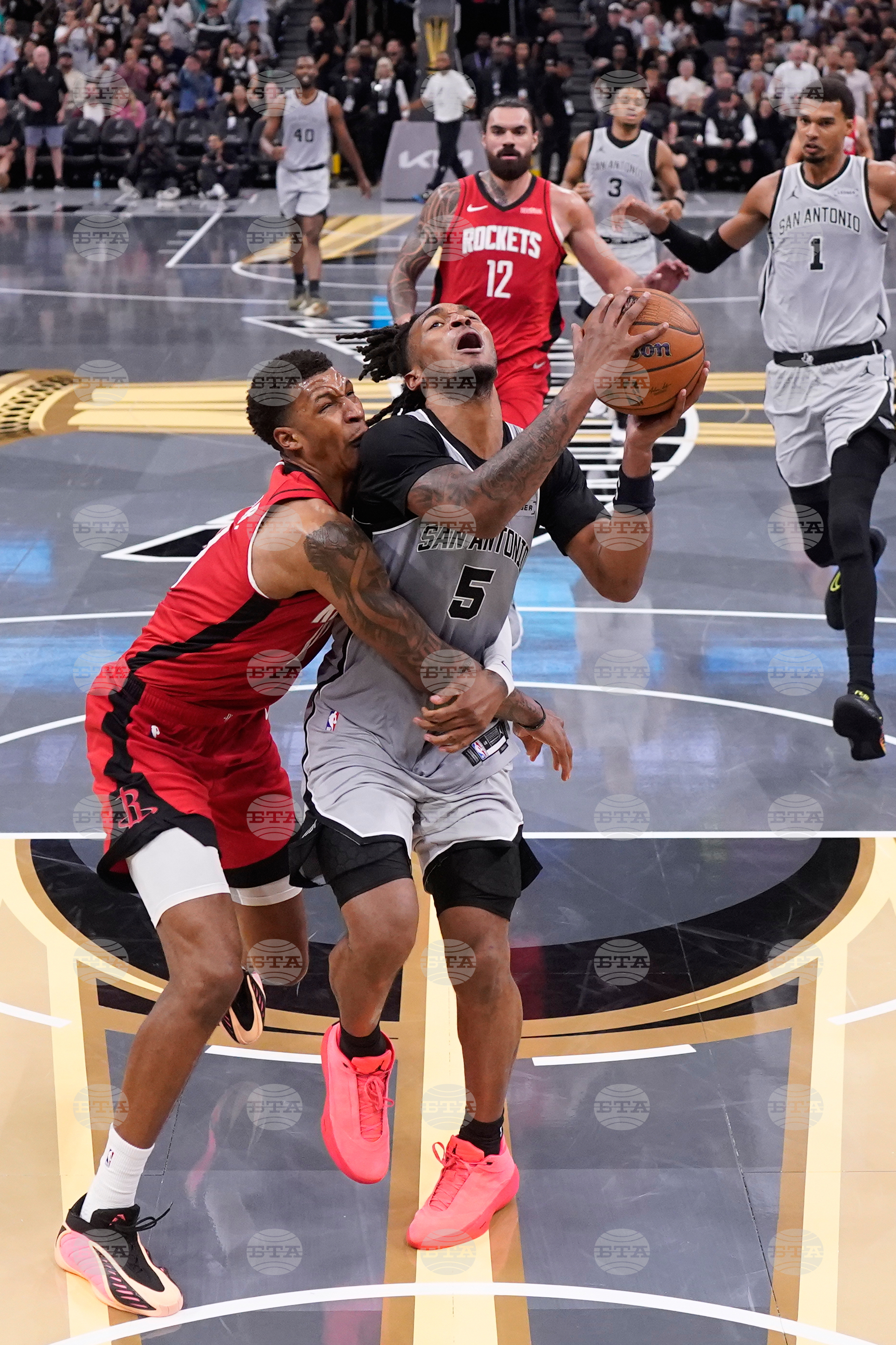 Rockets Spurs Basketball