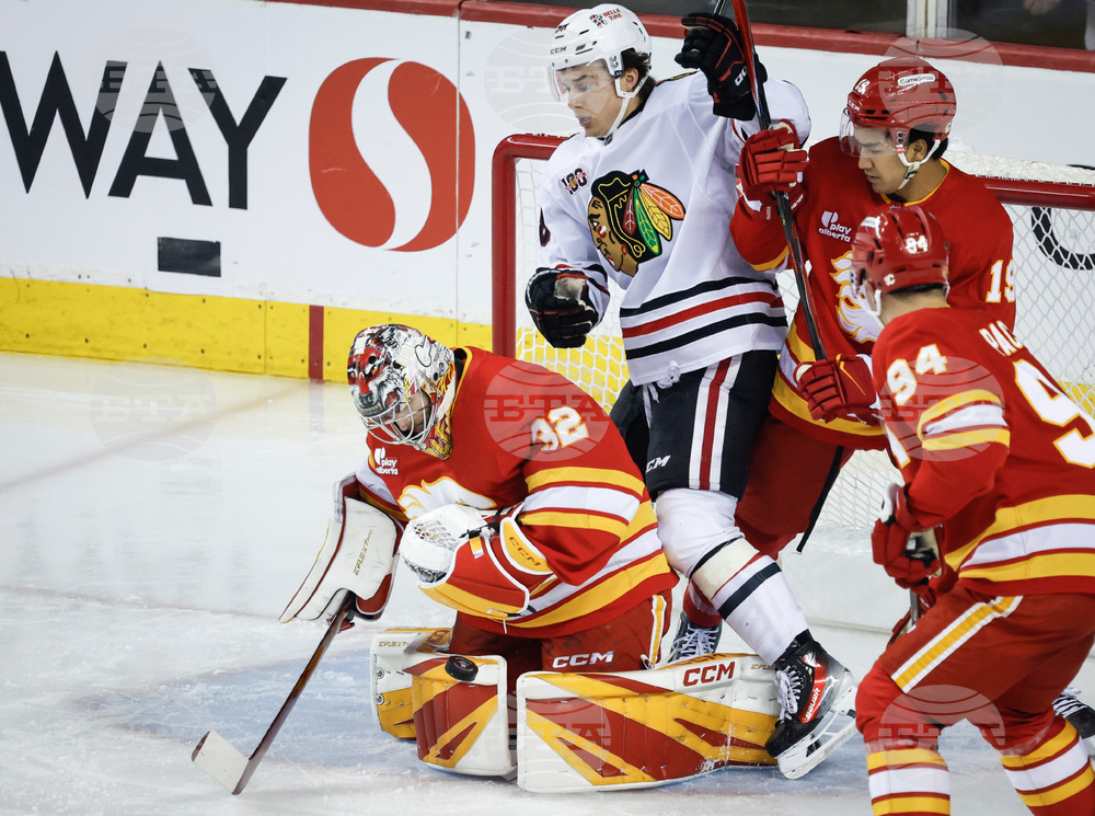 Blackhawks Flames Hockey