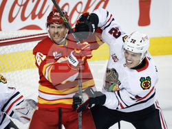 Blackhawks Flames Hockey