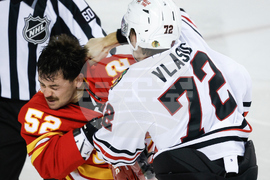 Blackhawks Flames Hockey
