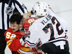 Blackhawks Flames Hockey