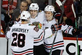 Blackhawks Flames Hockey