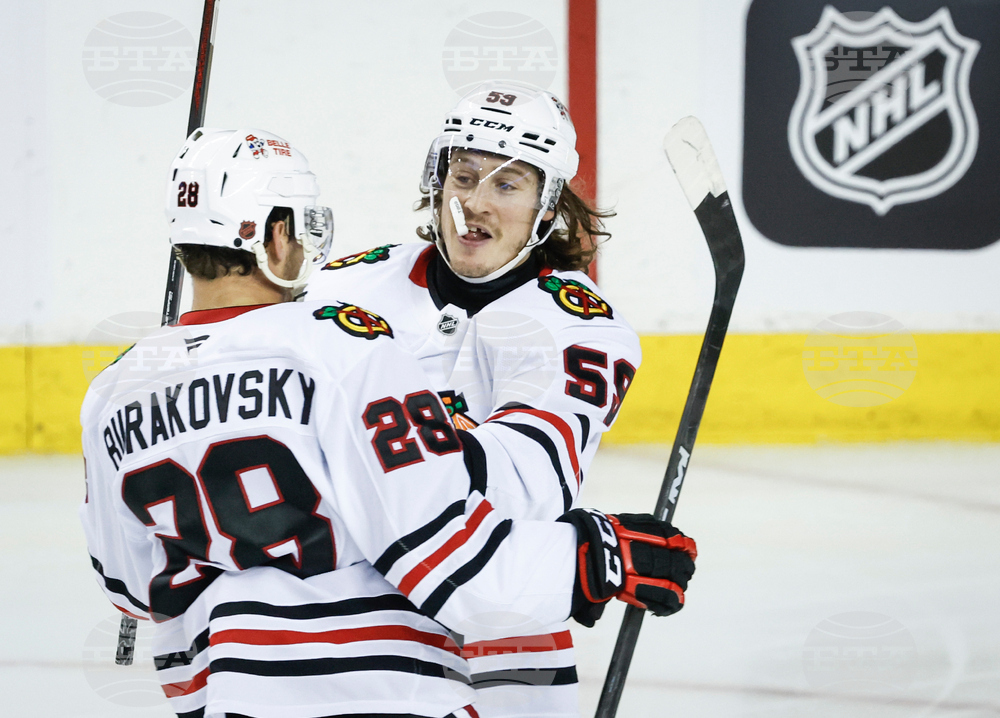 Blackhawks Flames Hockey