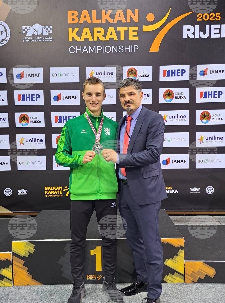 Nikolaj Stefanov osvojil srebrno medaljo na balkanskem prvenstvu v karateju v Reki