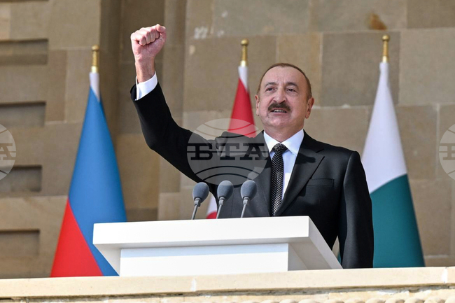 АЗЕРТАДЖ: Откриването на Зангезурския коридор ще бъде от полза за всички страни от Централна Азия, заяви президентът на Азербайджан