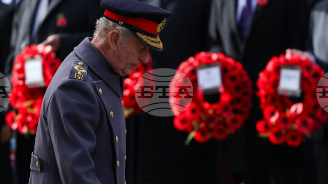 Крал Чарлз Трети оглави церемонията в памет на загиналите във войните британци
