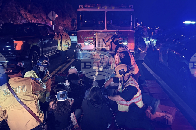 Bus Overturns-California