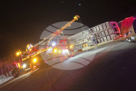 Bus Overturns California