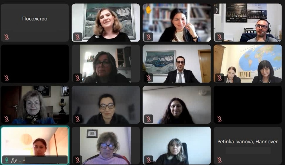 Над 50 души се включиха в онлайн среща на представители на български неделни училища в Германия, организирана от Посолството ни в Берлин