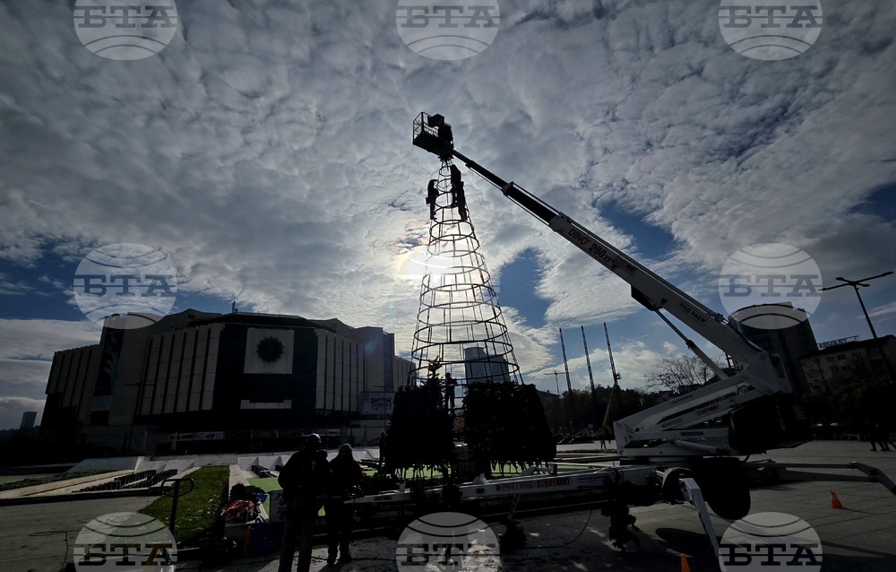 Коледна украса - НДК- монтаж