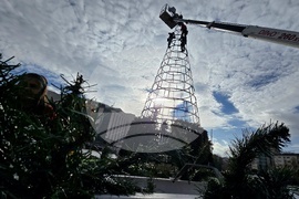 Коледна украса - НДК- монтаж