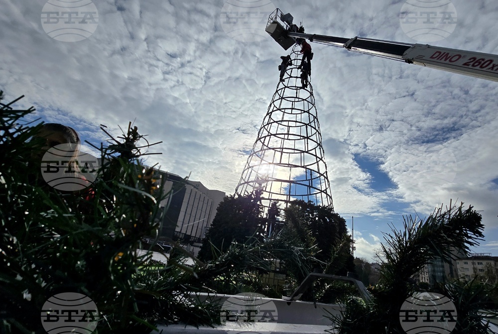 Коледна украса - НДК- монтаж