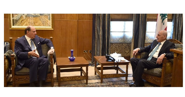 ННА: Председателят на парламента на Ливан проведе няколко срещи, в които разгледа последните събития в страната