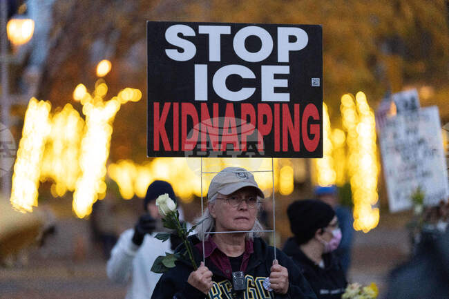APTOPIX Veterans Protest Portland