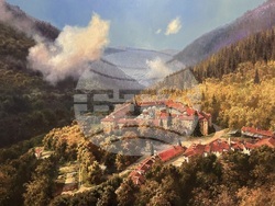 Васил Горанов показва 13 манастира в изложба, благословена от Негово Светейшество Даниил, патриарх Български и митрополит Софийски. Снимка: Организаторите на събитието