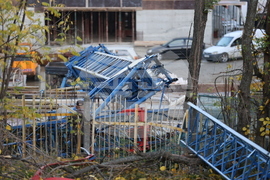 Благоевград - товароподемна техника - авария