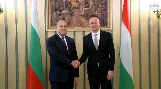 Перспективите на Европа за справяне с предизвикателствата, пред които е изправена, обсъди президентът Румен Радев с външния министър на Унгария
