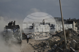 CORRECTION Israel Palestinians Gaza