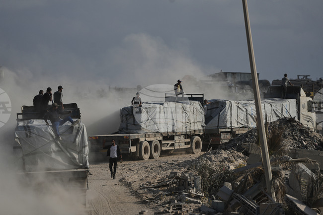 CORRECTION Israel Palestinians Gaza