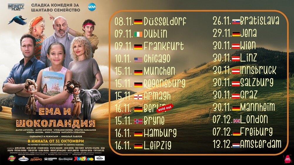 Филмът „Ема и Шоколандия“ ще бъде представен в германския град Йена на 29 ноември