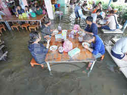 Thailand Flooded Restaurant