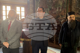 Гърция - Света Гора - Българска парламентарна делегация пристигна в Зограф за есенния празник на свети Георги